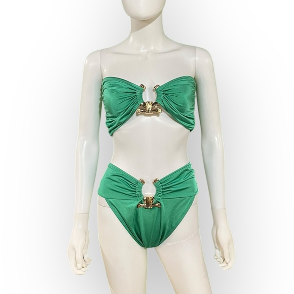 PrettyLittleThing Green Bikini Set , US8/US10 - Picture 6 of 9